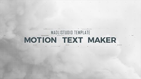Motion Text Maker VideoHive After Effects Project Titles Technology