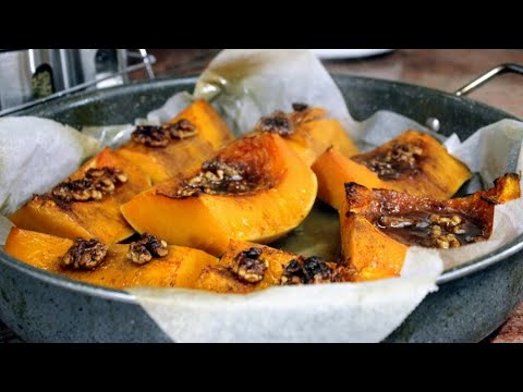 Видео: Печена тиква с мед: рецепта