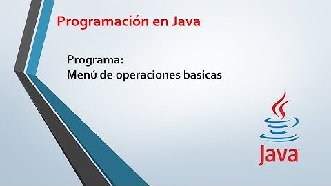 Menu de operaciones basicas en java