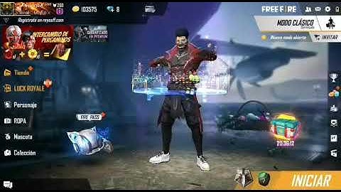 Free fire toda mi ropa mostrando la