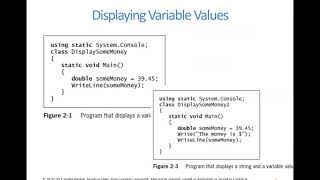 Intro to C#: Chapter 2, Part 1: Variables and data types