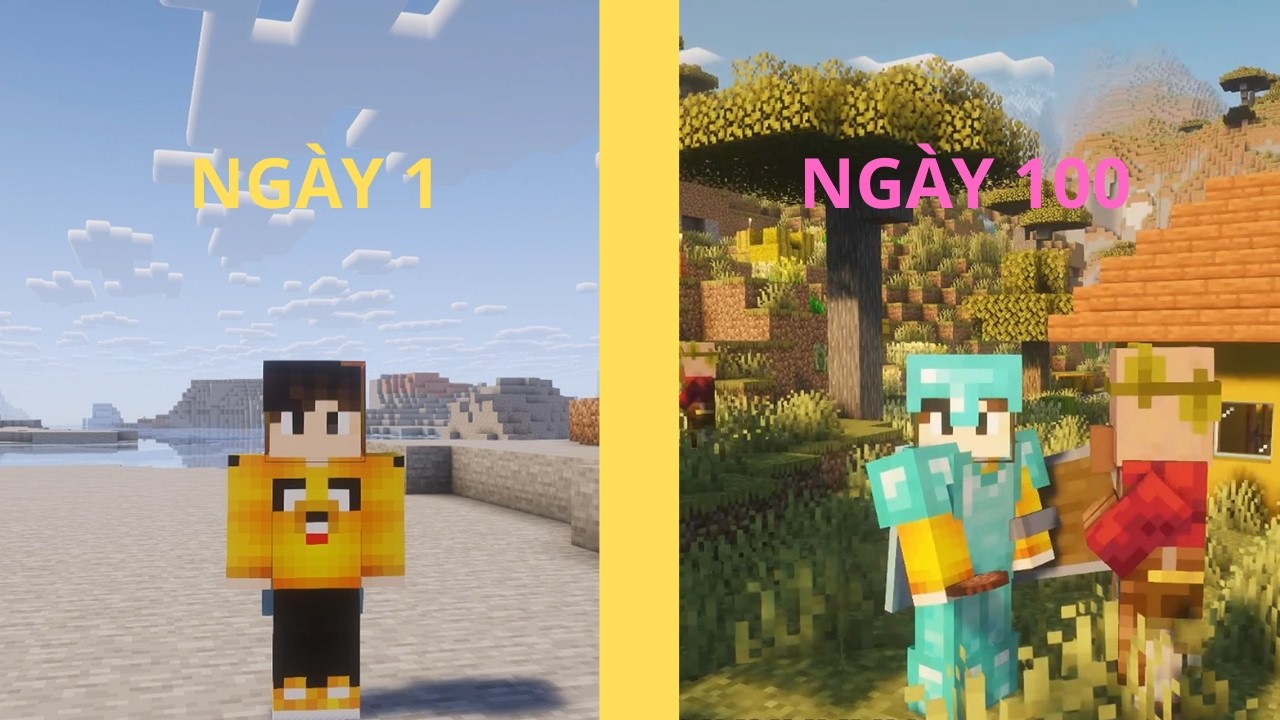 Minecraft Survival Noob Chơi 100 Ngày Minecraft - YouTube