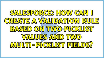 How can I create a validation rule based on two picklist values and two multi-picklist fields?