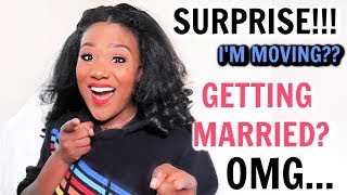 here goes. I moved + married? SURPRISE Announcement let's chat I Rose Kimberly