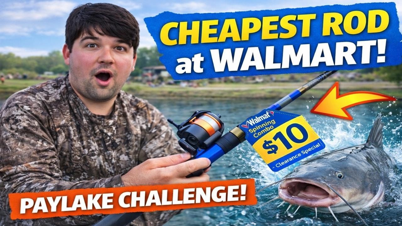 Pay Lake Rods Walmarts Cheapest Fishing Pole VS Catfish Pay Lake - YouTube