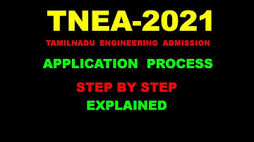 TNEA - Counselling 2021Tamilnadu Engineering Admission step by step process