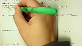 A2 5-3 Notes Graphing Polynomial End Behavior