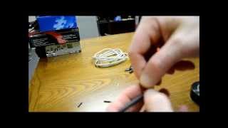 Triple RCA Male Plug M/M Audio Video AV Cable Cord Black 1.5M 5ft How to repair an RCA wire - Also works on component cables and VHF too