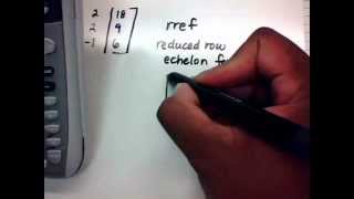 Graphing Calculator Matrices RREF