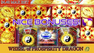 IT WAS PROFIT ALL THE WAY! 2 NICE BONUSES AT $4.40 MAX BET ON WHEEL OF PROSPERITY DRAGON 🐉 😱🤩