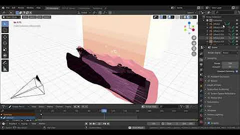 Blender 2.82  Grease pencil Parallax Part 2