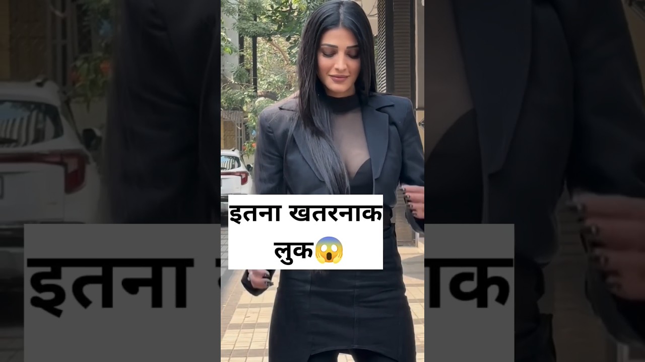 Shruti Hassan Beautiful Black Outfit Looking Dangerous