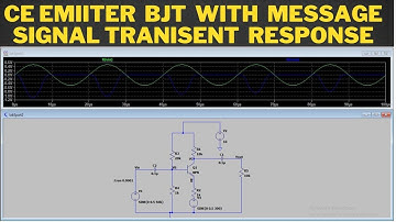 BJT CE common emitter circuit with message signal Transient analysis  using LTspice - Carrier signal