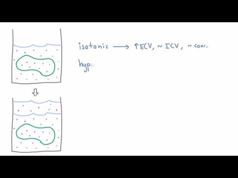 Isotonic, Hypotonic, and Hypertonic Fluids - Effect on Volume and Concentration