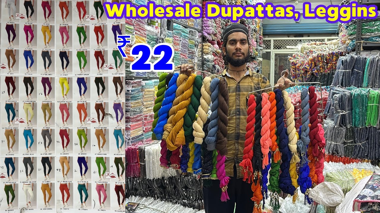 Dupatta Wholesale Market ₹ 22 Wholesale Kurit Pants Cheapest Price Leggins Chunnis Hyderabad