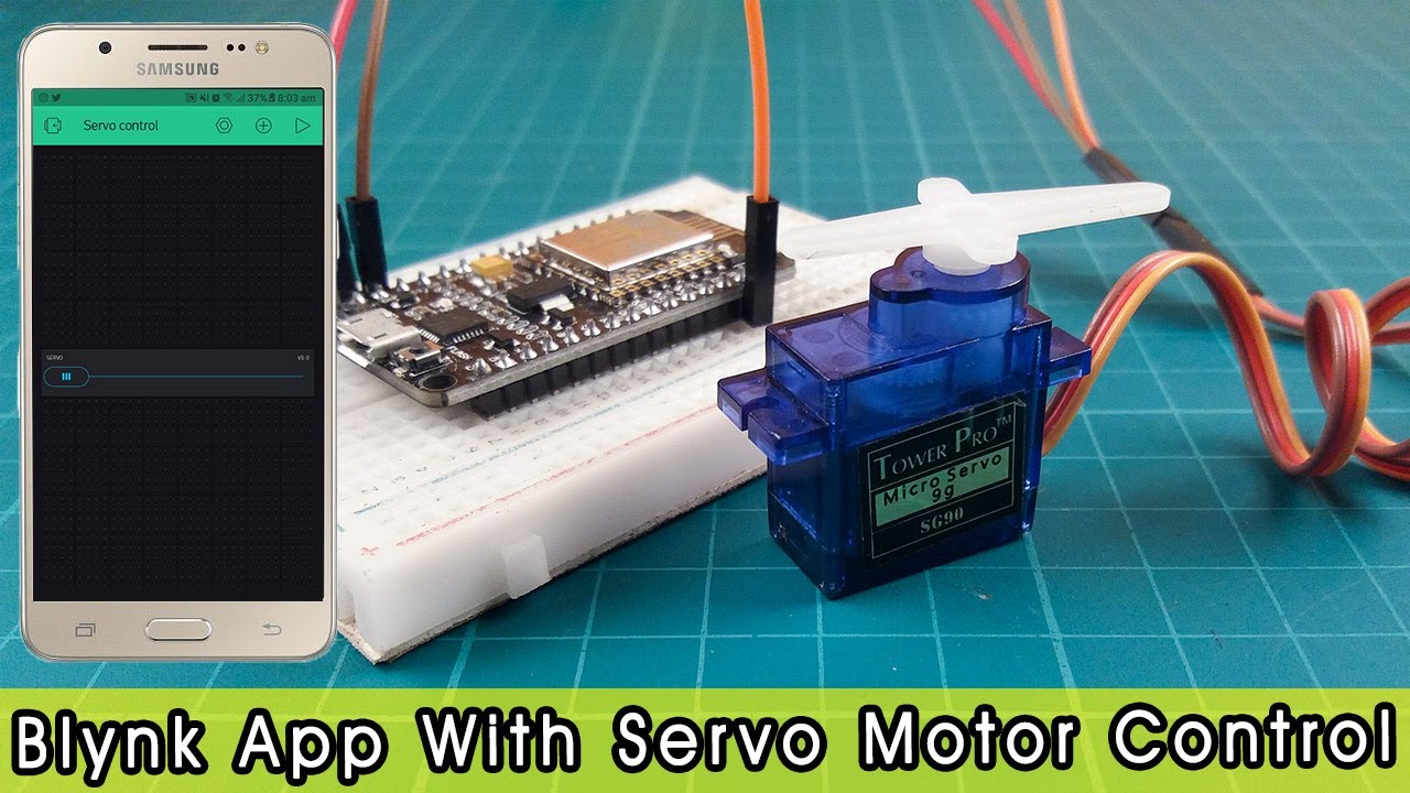 Servo motor control using ESP8266 and Blynk app - Step by step instructions  - SriTu Hobby