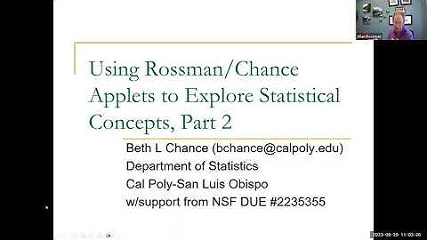Using Rossman/Chance Applets to Explore Statistical Concepts, Part 2