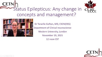 Status Epilepticus: Any change in concepts and management?  By Dr Teneille Gofton, London