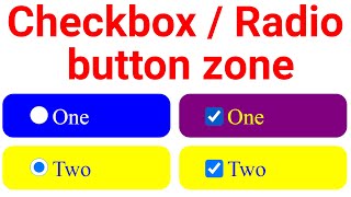 Checkbox / Radio button zone || Ujjwal Technical Tips