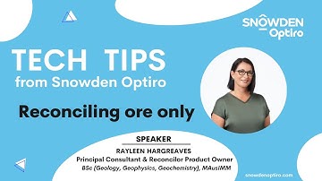 TECH TIPS - Reconciling Ore Only by Rayleen Hargreaves