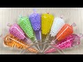 【音フェチ】 絞り袋で カリカリ スライム を作る, 発泡スチレンスライムを作る Piping Bags Slime ASMR #AsmrSlime