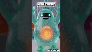 Slime blue smiling dancing robot | KenlynRBX #satisfying #toys #dance #slime #robot