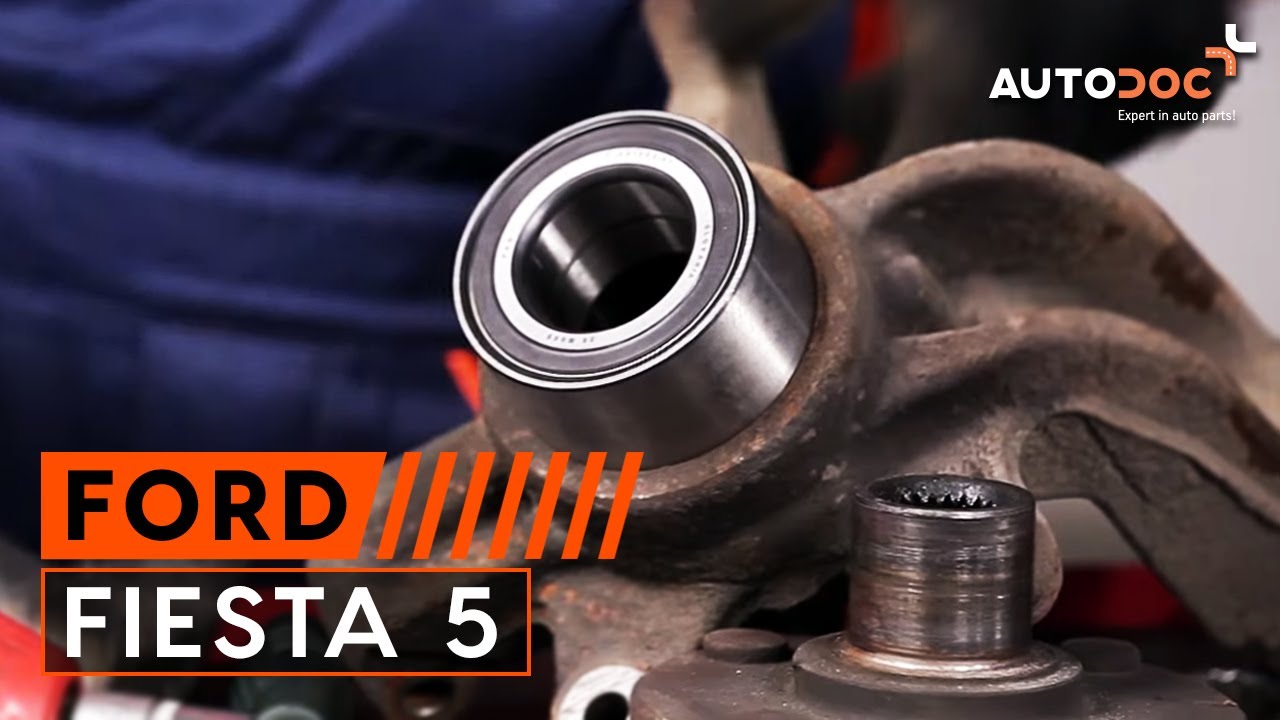 Como substituir rolamentos de rodas dianteiros no FORD FIESTA 5 [TUTORIAL]