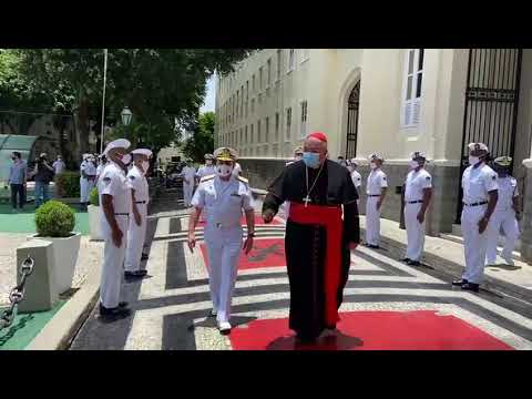 Dom Orani João Tempesta leva a imagem de São Sebastião aos Fuzileiros Navais