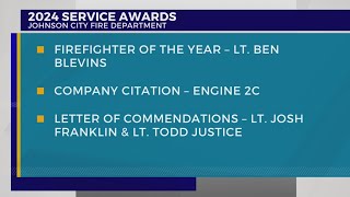 Johnson City firefighters honored for service