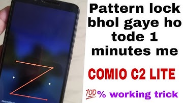 COMIO C2 LITE hard reset Comio C2 Hard reset Pattern lock kai se tode How to remove pattern lock