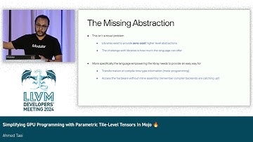 2024 LLVM Dev Mtg - Simplifying GPU Programming with Parametric Tile-Level Tensors In Mojo