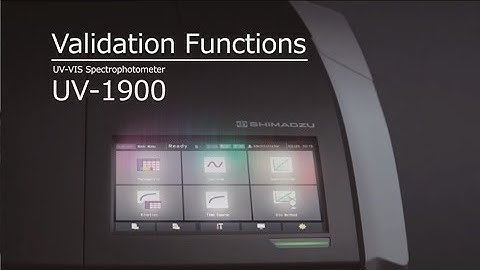 UV-1900 Validation Functions