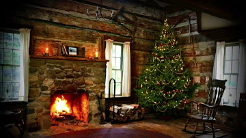 ASMR Relaxing Christmas Fireplace Ambience 6 Hours [no ads] Cozy Xmas Log Cabin