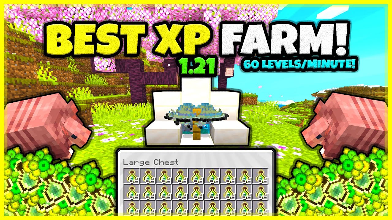 BEST XP FARM EVER!! (60 LEVELS/MINUTE!) In Minecraft Bedrock 1.21 - YouTube