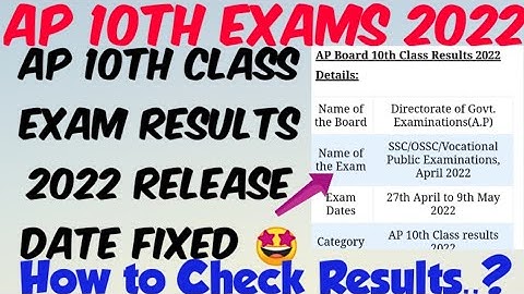 AP 10th Class Exam Results 2022 Release Date fixed🤩//AP SSC Results 2022 Latest Update- Result Date?