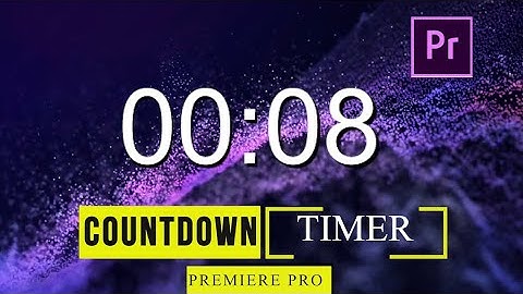 How To add countdown timer (Timecode)  in premiere pro