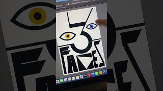 3 faces #typography #abstractart