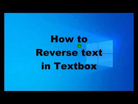 How to reverse text in Textbox(VB.net, Visual Basic)