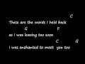 Enchanted-Owl City - Chords and Lyrics HD (capo 4th fret!)