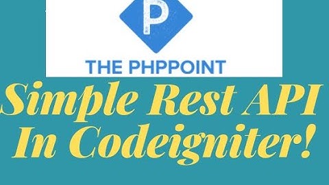 Simple Rest API in codeigniter