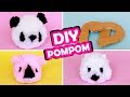 DIY POMPOM de lã- Panda Coala e Cachorrinho + MOLDE CASEIRO Ep 1