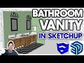 Modeling a BATHROOM VANITY in SketchUp! (Easy Tutorial)