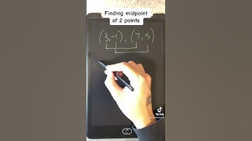 Finding midpoint between 2 points #math #maths #geometry
