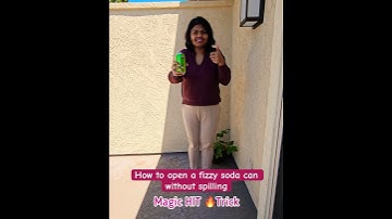 Fastest way to open a fizzy can after shaking without spilling🤭#hack #lifehacks #sodapoppin #shorts