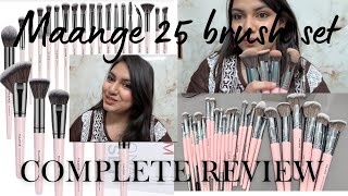 Maange 25 pcs brush set complete and honest review #review #makeupbrushes #maange 