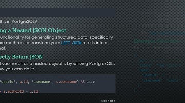 How to Return a LEFT JOIN as an Object in PostgreSQL?