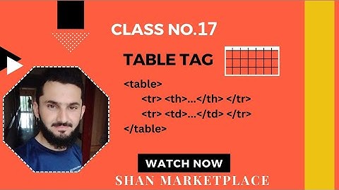 HTML Basic Course for Beginners in Urdu | How to create Table with html | Table tag | Class = 17