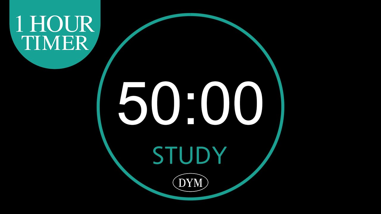 1 hour timer 50min study 10min break 60 youtube