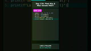 MIN/MAX VALUES INSTANTLY! 🤯 PYTHON HACK! #shorts #viral