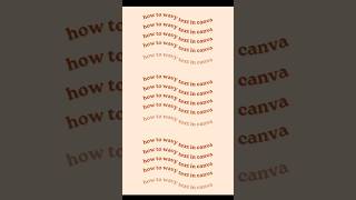 Easy wavy text effect on canva #canvatips #canva #canvatutorial #easytutorials #easthetic